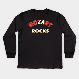 Mozart Rocks Kids Long Sleeve T-Shirt
